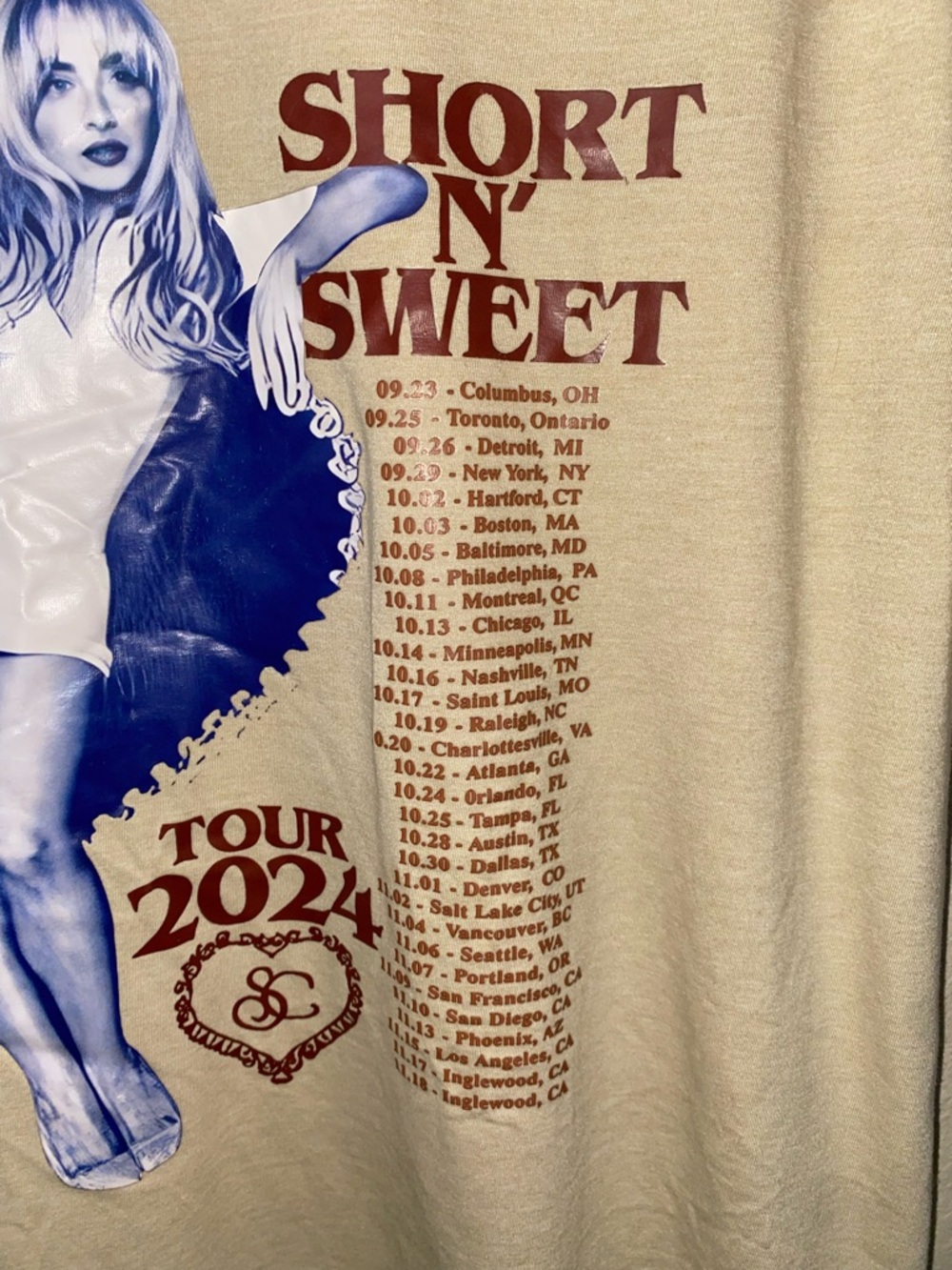 SABRINA CARPENTER Authentic Concert Tour Tee - Picture 4 of 6